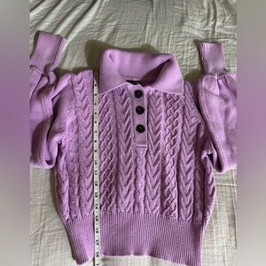 Lavender Cable Knit Sweater